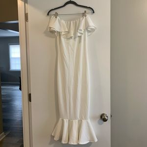 Vici White Off the Shoulder Dress